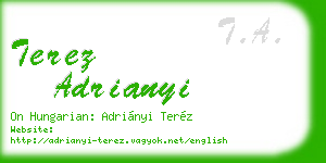 terez adrianyi business card